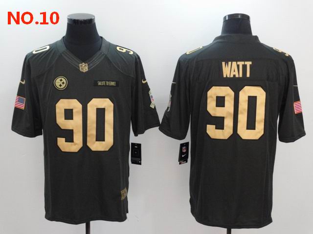 Men's Pittsburgh Steelers #90 T.J. Watt Jersey NO.10;